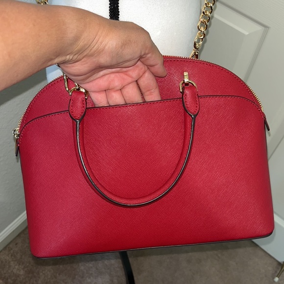 Red Michael Kors Emmy Dome satchel - Picture 8 of 14